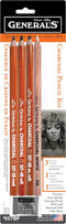 General Pencil Charcoal Pencil Kit with Eraser (557BP)