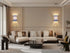 Set Plug in Wall Sconces of Two: Wall Lights with On/Off Switch - Stepless Color Temperature Wall Mount Lamps - Fabric