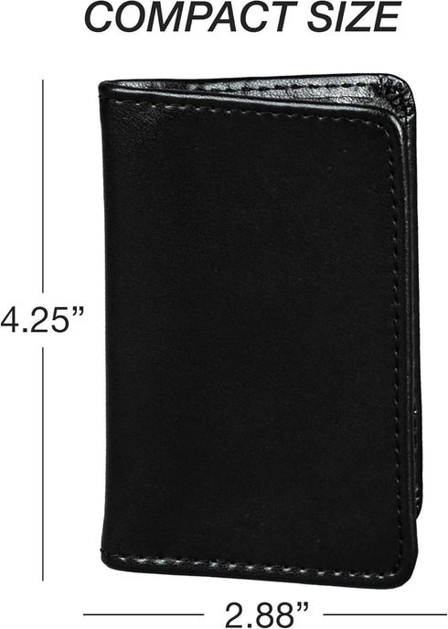 Samsill 81220 Regal Leather Business Card Holder, Holds 25 Business Cards, Black