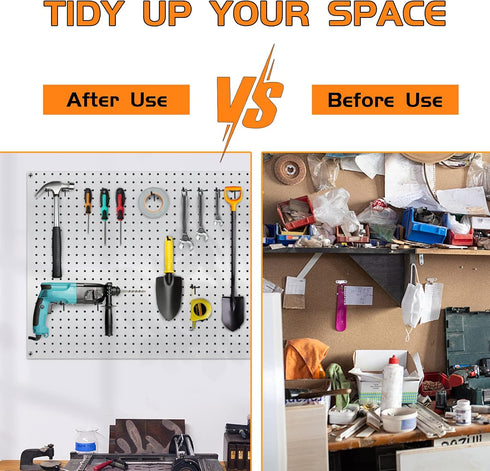 Pegboard Hooks for Hanging, 100 pcs, 8in no Cap