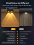 4 Pack 9 11 IP65 Solar Fence Lights Outdoor, Color Changing Fence Lights Solar Powered with RGB Colors & Lighting