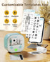 NDYIN 3 Sticker Printer, PrintPods Mini Printer, Bluetooth Portable Sticker Maker with Rolls Paper, Print Pod Inkless