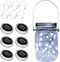 ZNYCYE Solar Mason Jar Lights - 6 Pack 30 LED Waterproof Fairy Firefly Jar Lids String Lights for Outdoor Decoration