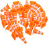 TOPPERFUN 30Pcs Mini Traffic Cones, 1in Mini Cones Orange Small Roadblock Construction Signs,
