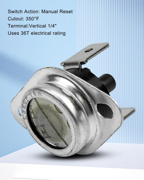 2 PCS Vaticas L350F Limit Switch Thermostat for Amana Goodman Furnace Replace 47-22861-01, 350 °F Cut Out