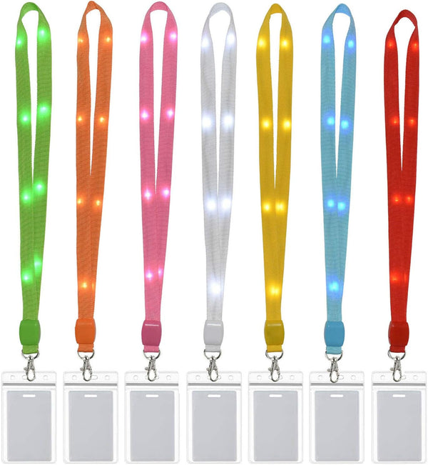 LED Light Up Flashing Cruise Lanyards Keychain Holder Neck Straps for Gifts and Party Favors