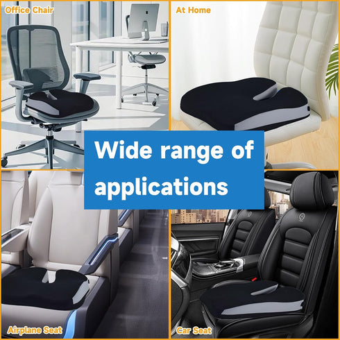 ZFUHWT Tailbone Seat Cushions for Office Chairs Wheelchair Cushion for Long Sitting Back PainMemory Foam Seat Car