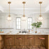 Shade,6.29" 1Light Pendant Lights Kitchen Island,Farmhouse Gold Pendant Light with Clear Glass Globe Glass Pendant