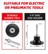 2 Inch (1) Disc Pad Holder with Shank, Die Grinder Sanding, Quick Change Medium Disc Attachments for Polishing, Sanding