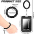 Wrist Coil ID Badge Holder with Card Strap & Key Ring, Plastic Stretchable Spring Wristband Keychain