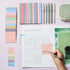Jutom 29 Pcs Book Annotation Kit Aesthetic Highlighters Gel Pens Set Sticky Notes Tabs Markers Dual Ended Highlighter Quick Dry Ink Pens for Office School Annotating Books(Classic Color, Square)