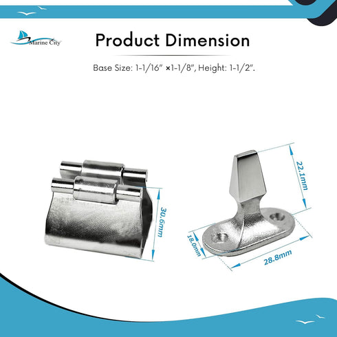 MARINE CITY Stainless Steel Door Stopper Catch and Holder (1-5/8 Inches) for Boats and RVs