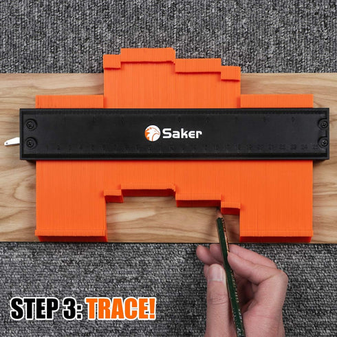 Saker 10 Inch+5 Inch Contour Gauge Duplication Tool, Adjustable Lock for Irregular Shape Woodworking Tracing