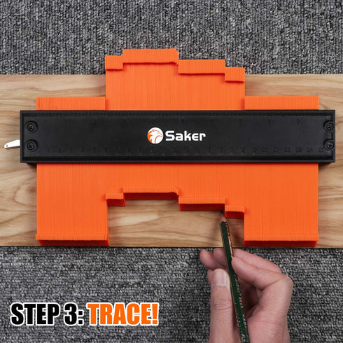 Saker Contour Gauge, 10 Inch Lock Profile Tool for Precisely Copying Irregular Shapes, Welding, Flooring, Woodworking
