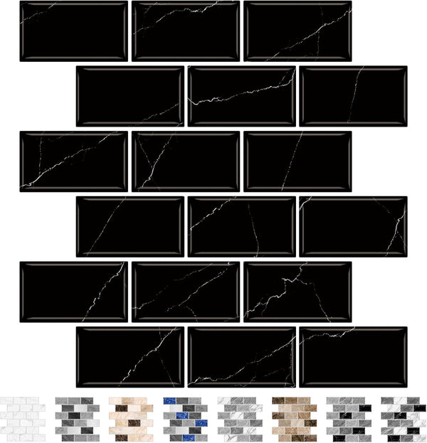URCOLOR 10-Sheet Back Splashes for Kitchen Peel and Stick Tile Sticker,12"x12" Self