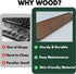 HAUSMODA 75% 80% (14.2 Walnut Wooden Wrist Rest Pad for TKL Keyboard, Ergonomic Solid Wood Hand Rest with Non-Slip
