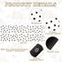 Whaline 24Pcs Magnetic Classroom Bulletin Board Border - Reusable Black White Polka Dot Scalloped Magnetic Strip