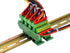 Slim DIN Rail Mount 10A/300V Pluggable Screw Terminal Block Distribution Module (5x8 Position)