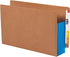Smead End Tab File Pocket, Extra Wide Legal Size, 3-1/2" Expansion, Redrope with Blue Gusset