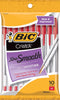 BIC Cristal Stic Ball Pen, Medium Point (1.0 mm), Red, 120 Pens