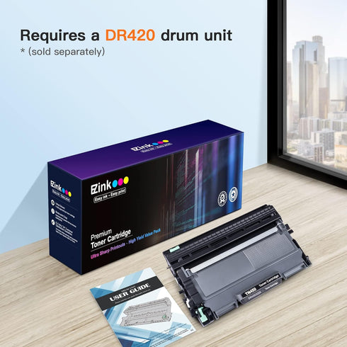 E-Z Ink Compatible Toner Cartridge for Brother TN450 TN420, 2 Black, Compatible with Multiple Models
