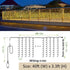 40ft 3ft 600 Solhice LED Curtain Lights Outside x for Backyard, LED Plug in Hanging Fence String Lights Outdoor