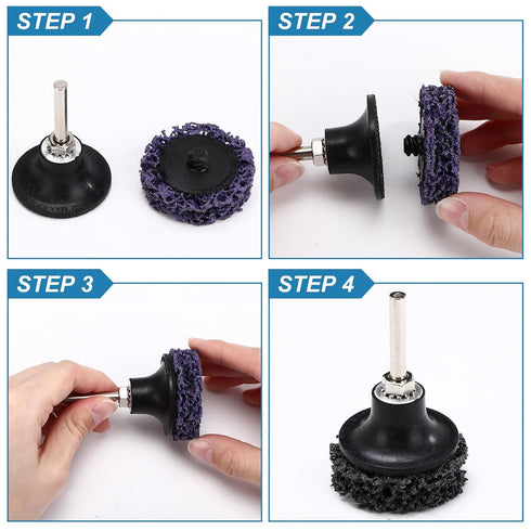 150 2 Inch Macarrie Pcs Surface Conditioning Sanding Discs Quick Change Fine Medium Coarse Sanding Pads Die Grinder