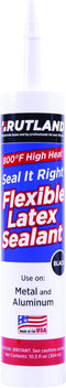 Rutland Products 800°F Flexible Latex Sealant, 10.3 Fl oz Cartridge, Black