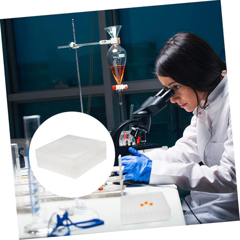 Translucent Microtube Storage Box, Cryovial Rack, Tube Freezer Box for Cryogenic Tubes