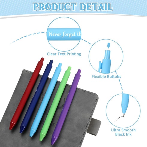 Teling 100 Pieces Motivational Pens Bulk, Inspirational Quotes Ballpoint Pens for Back to School Gifts, Black Ink Party