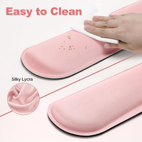 Upgrade Cleanable PU Leather Keyboard Wrist Pillow Rest Pad - Gimars Enlarge Mouse Cushion Support for Office