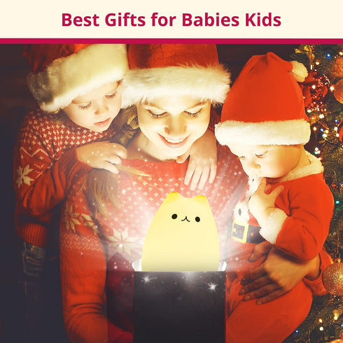 GoLine Cat Lamp, Cute Kitty Night Light, Gifts for Women Teen Girls Baby, Night Lights for Kids Bedroom, Cute Christmas