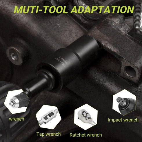 KAKILFOB Set, 13 Frozen, Lug Nut Extractor Twist Socket Pieces Wheel Lock Removal Kit, for Removing Damaged, Rusted