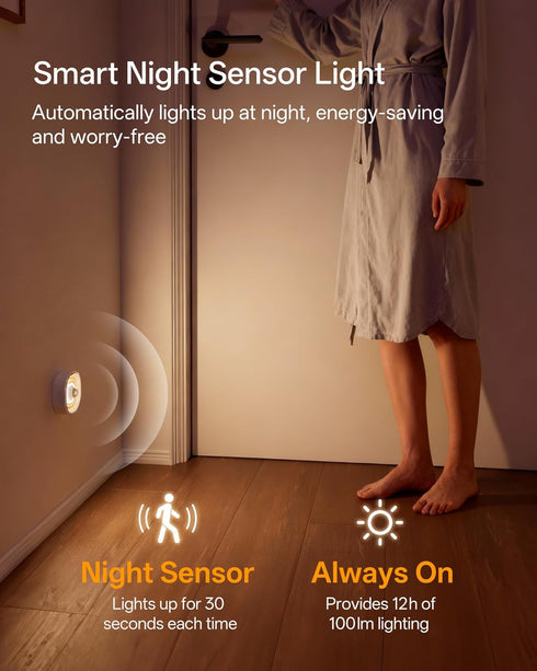 4 Pack 100LM Counter, Homelist Small Rechargeable Motion Sensor Light, COB Light Source Puck Lights Rechargeable