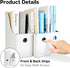 Dunwell White Magazine File Holder (2 Pack), Sturdy Cardboard Vertical File Folder Holder for Desk, Office, Classroom