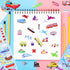 Set 3D 4 SHANGRLA Transportation Puffy Stickers Play for Kids ToddlersReusable Vehicle Sticker with Car, Truck