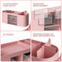 Marbrasse Desk Organizer Pen Holder with 3 Drawers, Multi-Functional Pencil Holder for Home, School, Classroom (Pink)
