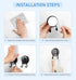 VIS'V Heavy Duty Suction Cup Hooks, Black Bathroom Shower Hooks, Removable Reusable Holders for Tile Wall, 2 Pcs