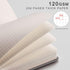 EMSHOI Graph Paper Notebook - 256 Pages A5 Graph Notebook/Journal, Hard Cover, 120gsm Thick Paper, Smooth PU Leather, Inner Pocket, 5.75" x 8.38"-Dark Grey