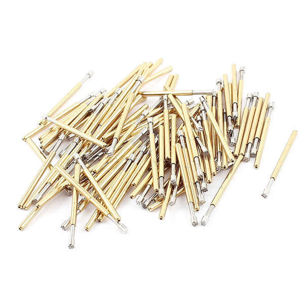 uxcell 100 Piece P160H 1.5 mm Diameter Crown Tip PC Board Spring Test Probes Pins, 24 mm