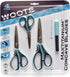 MaxTitanium Club Pack Non-Stick Scissors - 8", 7", 5" & Travel Scissors with Dual Curved Technology for Office, School