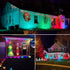 12W 800lm 120V IP66 46.5ft 4 Pack Spotlights Outdoor, RGB Color Changing Landscape Lights Plug in LED Spot Lights