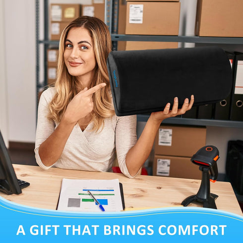 Foot Rest for Under Desk at Work, Comfortable Foot Stool with Adjustable Heights for Back & Hip Pain Relief