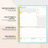 SUNEE Meeting Notebook for Work with Action Items - 160 Pages, B5 Size Project Planner, Spiral Meeting Agenda/Minutes Notebook Organizer for Women Men, Note Taking, Office & Business, 7.5"x10", Teal by SUNEE