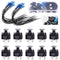Keadic 40 Pcs Push Button Circuit Breaker Assorted Set, 5/10/15/20/30A, AC125-250V, 32VDC