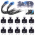 Keadic 40 Pcs Push Button Circuit Breaker Assorted Set, 5/10/15/20/30A, AC125-250V, 32VDC