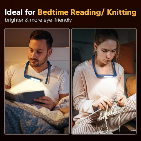 LED Neck Reading Light and Crafting Lamp with Black Storage Case, Ideal for Book Lovers, Readers, Crafters and Outdoor