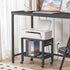 HOOBRO 2-Tier Printer Stand with Charging Station, Under Desk Printer Table, Printer Cart with Storage Shelves, Black