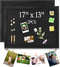 Black Bulletin Boards Cork Board with Felt, 17"x13" Large Display Pin Board for Walls, Jewelry, Notes