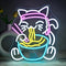 Fortune Cat Ramen Neon Signs for Wall Decor Japanese Cat LED Neon
